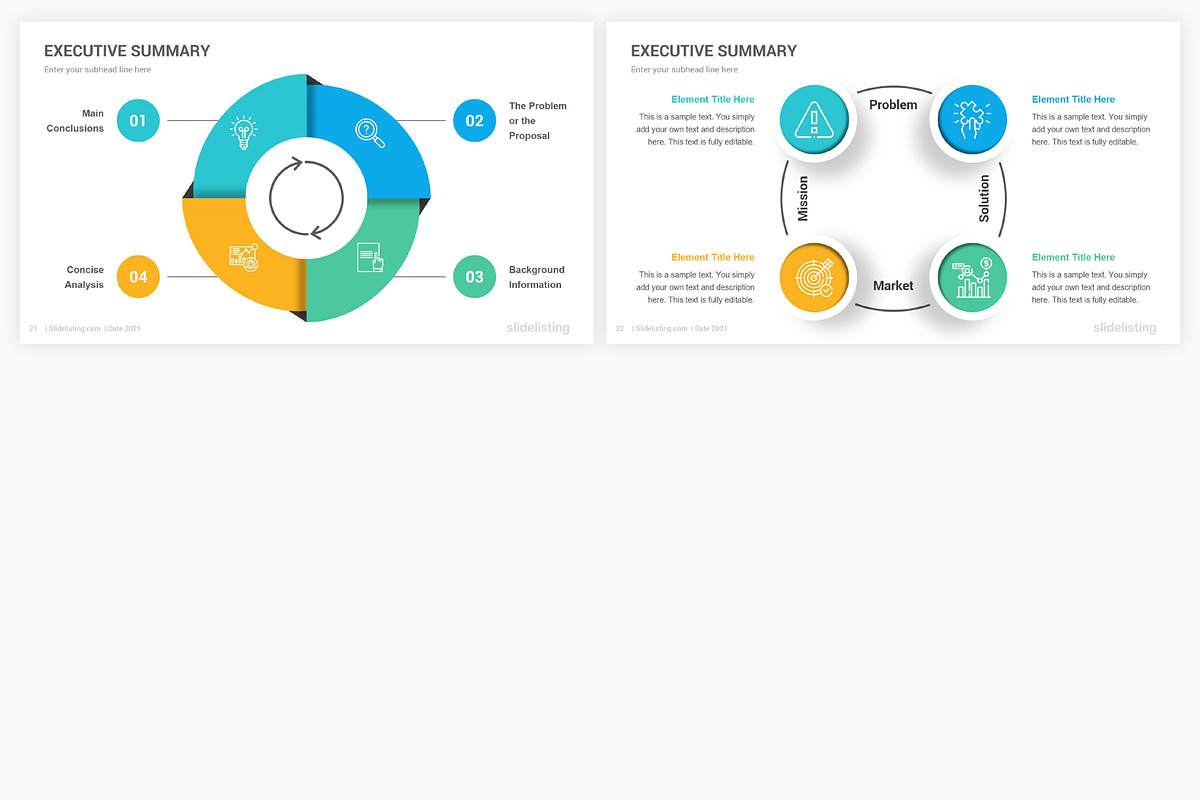 Executive Summary Keynote Template, a Presentation Template by SlideOne (Photo 8 of 8)