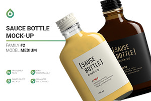 Sauce Bottle Mockup, a Cups & Container Mockup by AY Mock-Ups