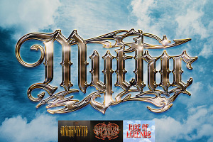 Ornamental Fantasy Gothic Chrome Tex, a Layer Style Add-On by Matsero