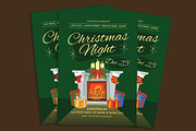 Retro Christmas Night Flyer Template, a Flyer Template by Gumico Studio. (Thumbnail 3 of 3)