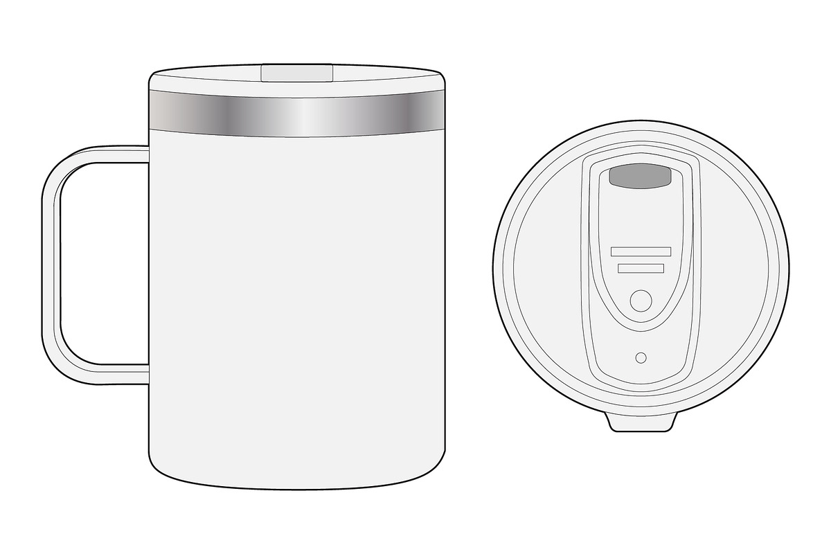 Travel Coffee Mug Mockup Vector CAD, a Cups & Container Mockup by PATTERNBASE (Photo 1 of 3)