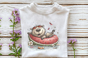 Whimsical Summer Capybara Clipart, an Illustration by OK Design (Thumbnail 5 of 6)