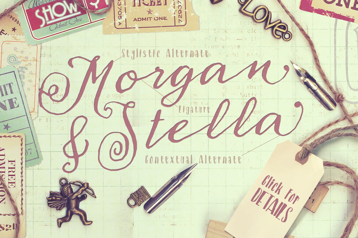 Just Married! Wedding font preview 2