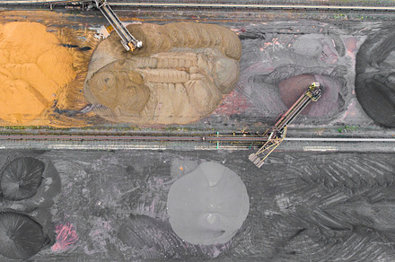 Aerial industrial photography featuring above, aerial, and area