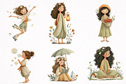 Whimsical Summer Girl Clipart, an Illustration by DreamArtGraphic (Thumbnail 8 of 8)