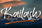 Kailash - Brush Font, a Script Font by Akifatype. (Thumbnail 1 of 7)