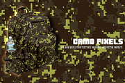 Camo Pixels, a Texture Graphic by Digital Art Creations (Thumbnail 4 of 6)