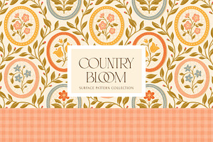 Country Bloom Retro Pattern Bundle, a Pattern Graphic by Eclectic Anthology