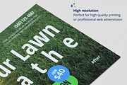 Editable Lawn Aeration PSD Leaflet, a Card Template by Trot (Thumbnail 3 of 4)