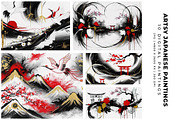 Artsy Japanese Paintings, a Decorative Illustration by Digital Art Creations (Thumbnail 2 of 5)