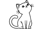 Cute Cat Silhouette Vector Mega, an Animal Illustration by Designer_Momina (Thumbnail 14 of 31)