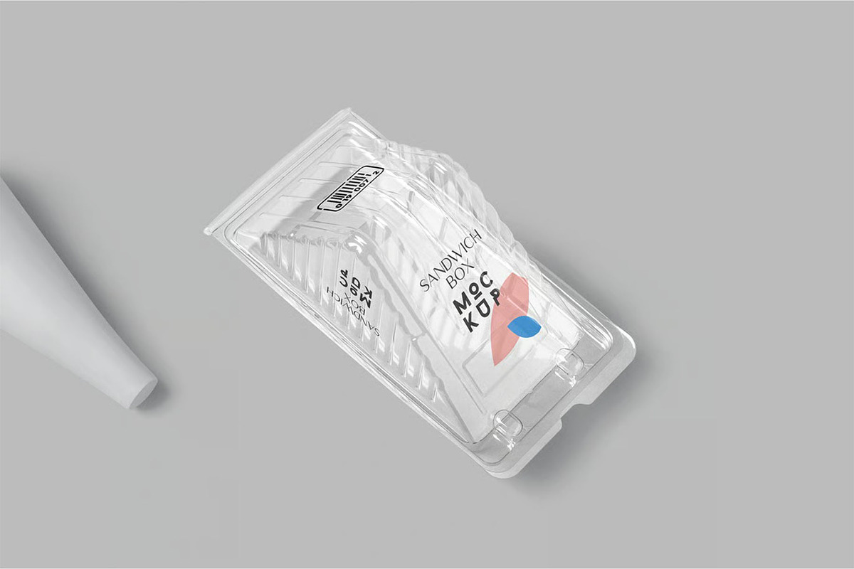 Plastic Sandwich Packaging Mockup, a Packaging Mockup by megostudi0 (Photo 2 of 7)