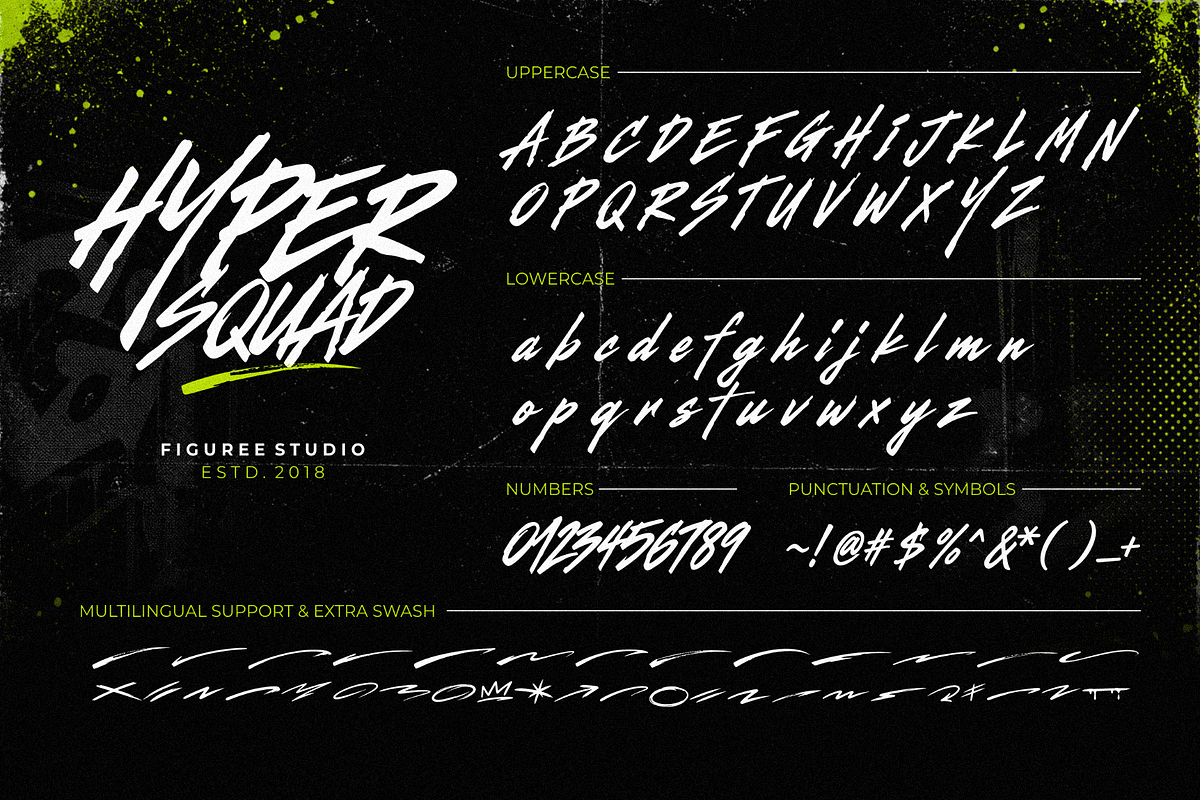 Hyper Squad - Freestyle Brush Font, a Handwritten Font by figuree studio (Photo 5 of 11)