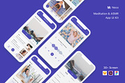 Meditation & ASMR App Ui Kit, an UI Kit Template by Betush (Thumbnail 1 of 6)