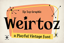 Weirtoz - A Playful Vintage Font