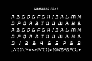 Gomborg - Techno Font, a Sans Serif Font by Iqsiart Studio (Thumbnail 5 of 6)