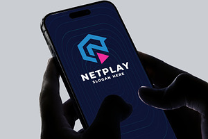Net Play Letter N Logo