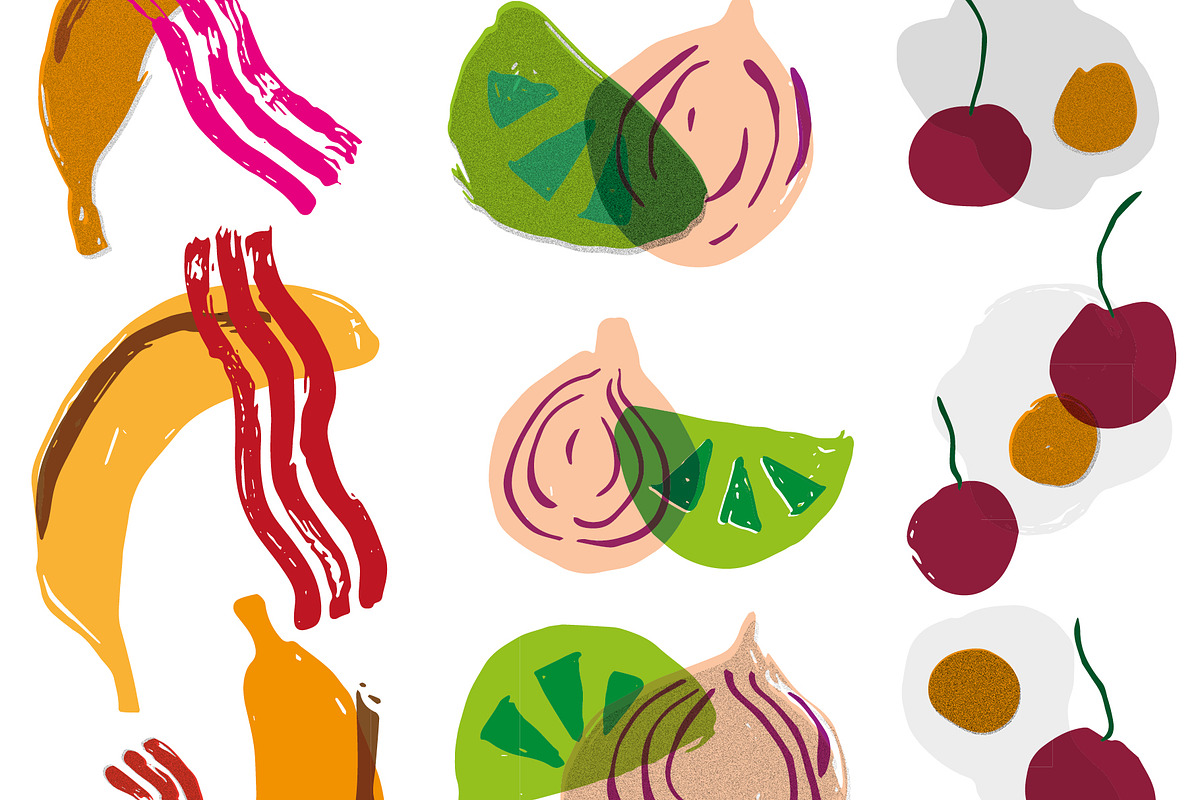 Painterly Food Vector Illustrations, a Food Illustration by This For There (Photo 2 of 11)