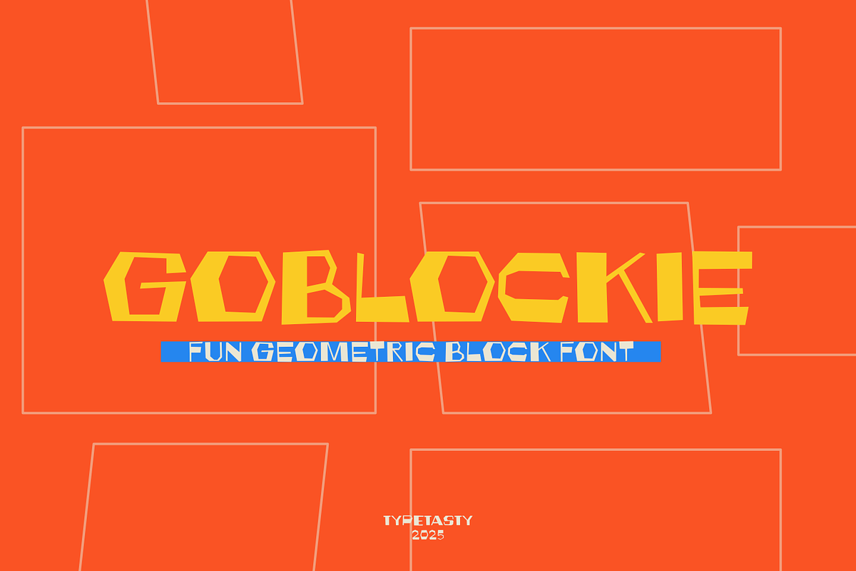 GOBLOCKIE – Geometric Block Font, a Symbol Font by TypeTasty Font (Photo 1 of 11)