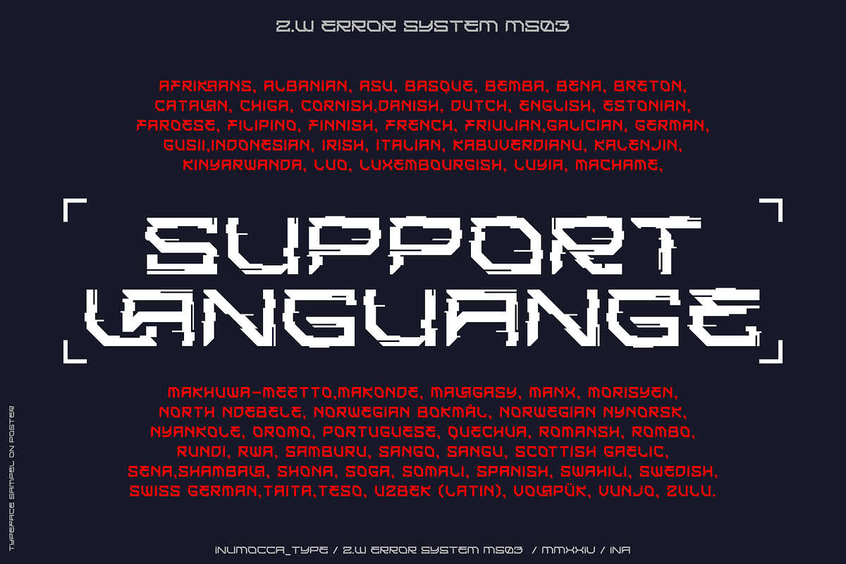 Z.W Error System, a Blackletter Font by inumocca_type (Photo 10 of 12)