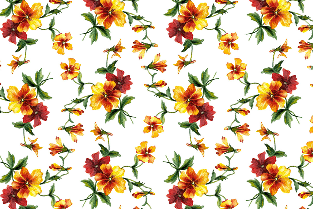 Watercolor pancies patterns, a Pattern Graphic by Floralis (Photo 6 of 6)