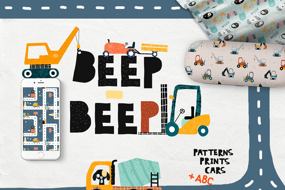 Beep-Beep, a Pattern Graphic by Viktoria Siarova (Photo 1 of 5)