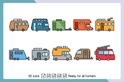 Recreational Vehicle Icons Set, an Icon by Designfour (Thumbnail 2 of 5)
