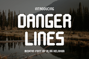 Danger Lines, a Sans Serif Font by alon kelakon