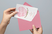 Watercolor Hearts Wedding Invitation, an Invitation Template by ShutterSweets (Thumbnail 4 of 4)