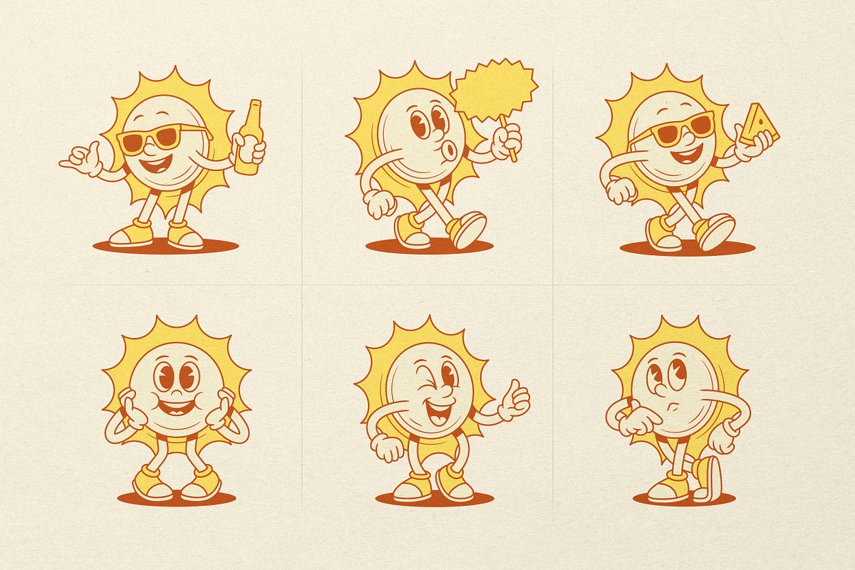 Funny Sun Character, a Seasonal Illustration by Vasya Kobelev (Photo 5 of 8)