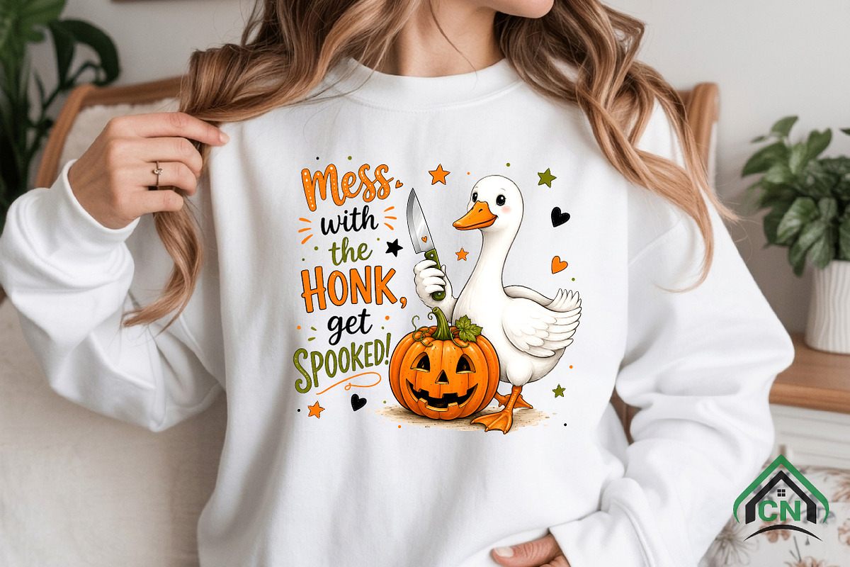 Funny Halloween Goose PNG, a Seasonal Illustration by Craft Nest (Photo 3 of 3)