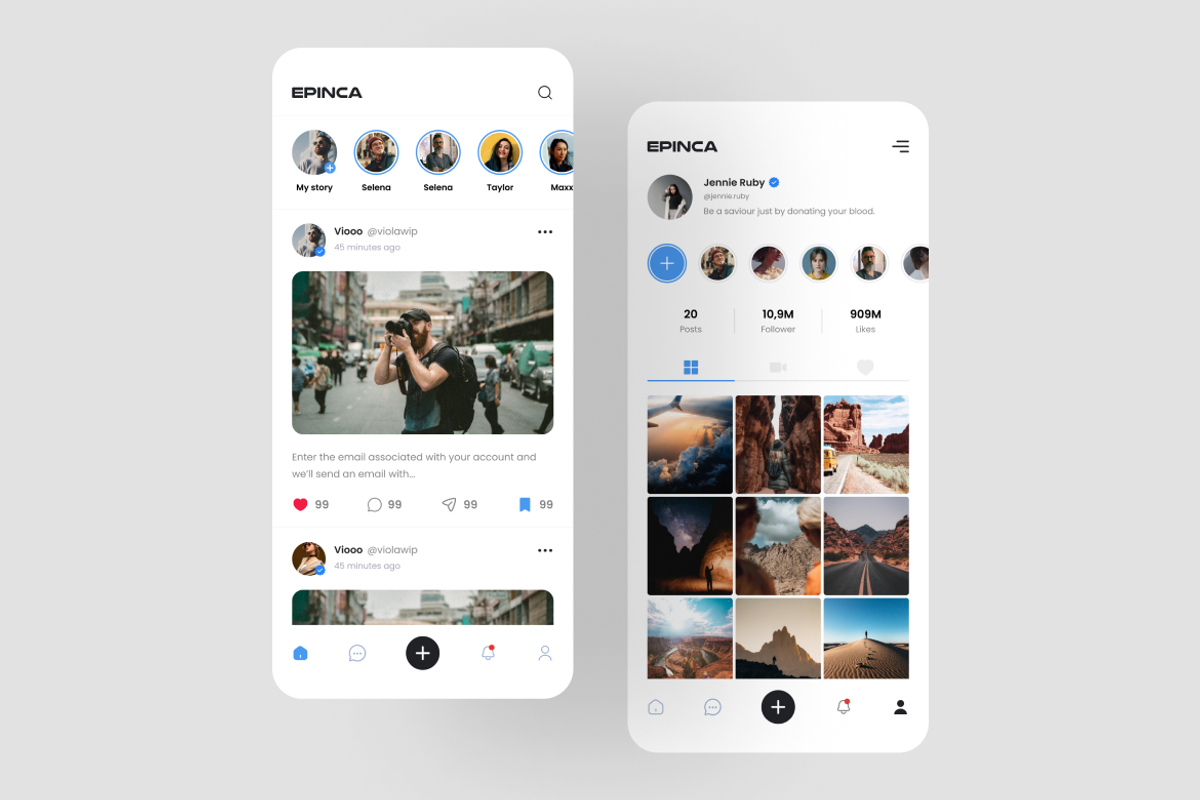 EPINCA - Social Network App UI Kit, an UI Kit Template by iDoodle Studio (Photo 3 of 4)