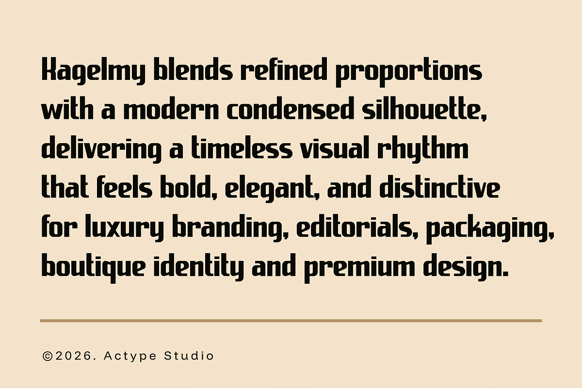 Kagelmy - Condensed Display Font, a Sans Serif Font by Gumrega Studio (Photo 4 of 8)