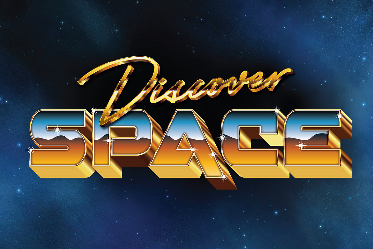 80's Retro Graphic Styles, a Layer Style Add-On by Designdell (Photo 2 of 6)