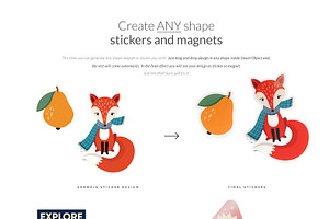 Shape Stickers & Magnets Creator