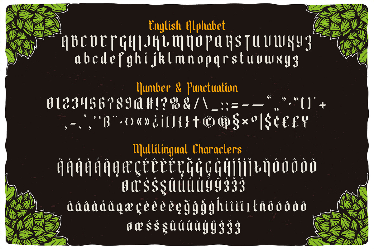 Brew House Label Font, a Blackletter Font by VozzyStock (Photo 2 of 9)