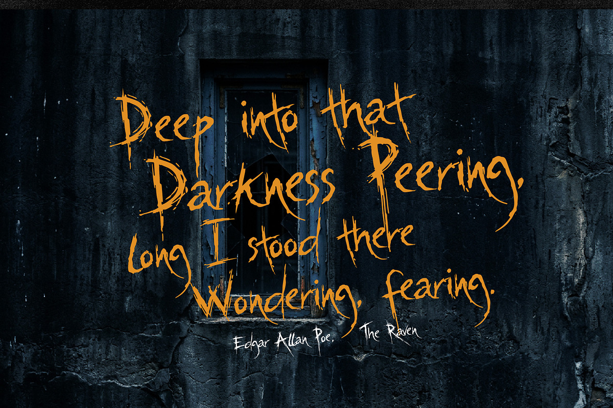 Horaz Genic - Raw Grunge Horror Font, a Handwritten Font by HypeWorksCo (Photo 7 of 15)