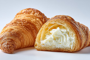 Fresh croissants with cream filling, a Photo by Beautiful things