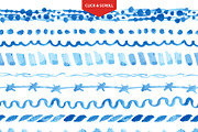 Watercolor VECTOR pattern brushes, a Brush Add-On by Tatianakost49 (Thumbnail 2 of 9)
