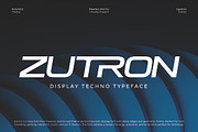 Zutron - Futuristic Display Font, a Font by Flawless And Co (Thumbnail 1 of 10)