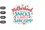 Motherhood Powered by Snacks Sarcasm, an Illustration by Awieee1 (Thumbnail 1 of 4)