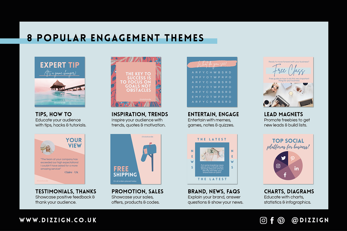 365+ Instagram & facebook templates, a Templates & Theme by Dizzign (Photo 3 of 6)