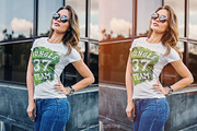 T-Shirt Mock-Up Fashion Girl, a Shirt Mockup by Dikarte.Store (Thumbnail 2 of 9)