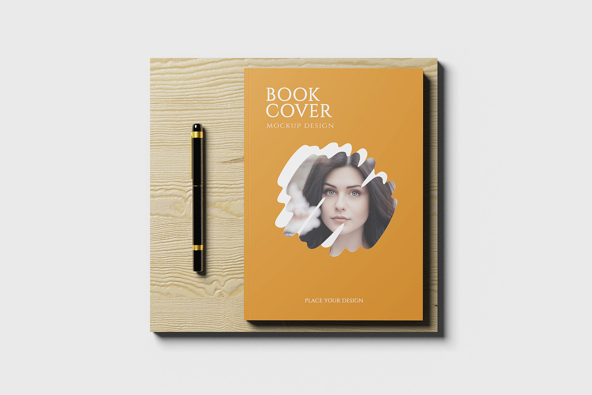 Realistic Book Cover Mockup, a Books & Magazine Mockup by Graphic Deal