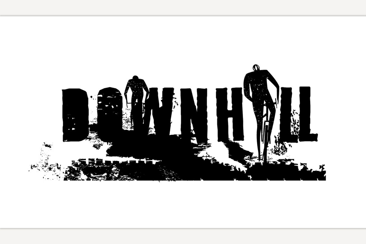 Downhill grunge lettering. Competiti, a Texture Graphic by Anna's Shop