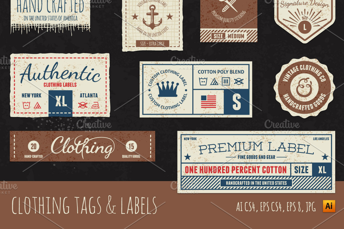 Clothing tag labels