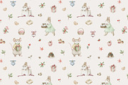 Christmas Stories Watercolor Animals, a Seasonal Illustration by Kreker Kate (Thumbnail 5 of 12)