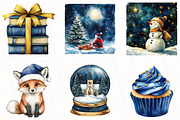 Dreamy Night Christmas Clipart, an Illustration by OK Design (Thumbnail 5 of 5)