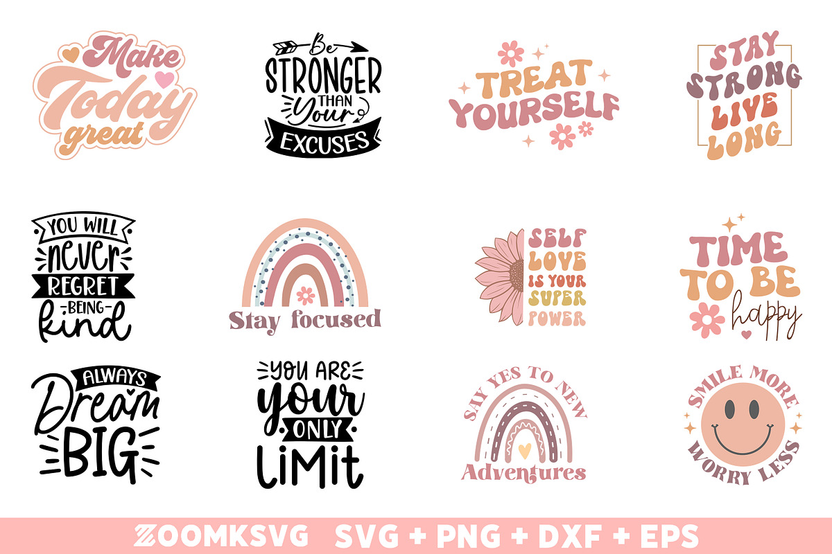 Inspirational Quotes SVG Bundle, an Illustration by ZoomkSVG (Photo 6 of 7)