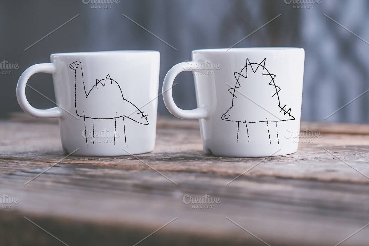 Cute dinosaurs hand drawn., an Illustration by DeShoff Art (Photo 3 of 4)